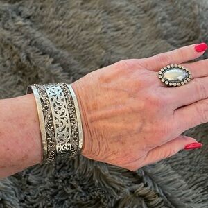 Lois Hill 925 Silver Cuff Bracelet, never worn, still in box from jeweler